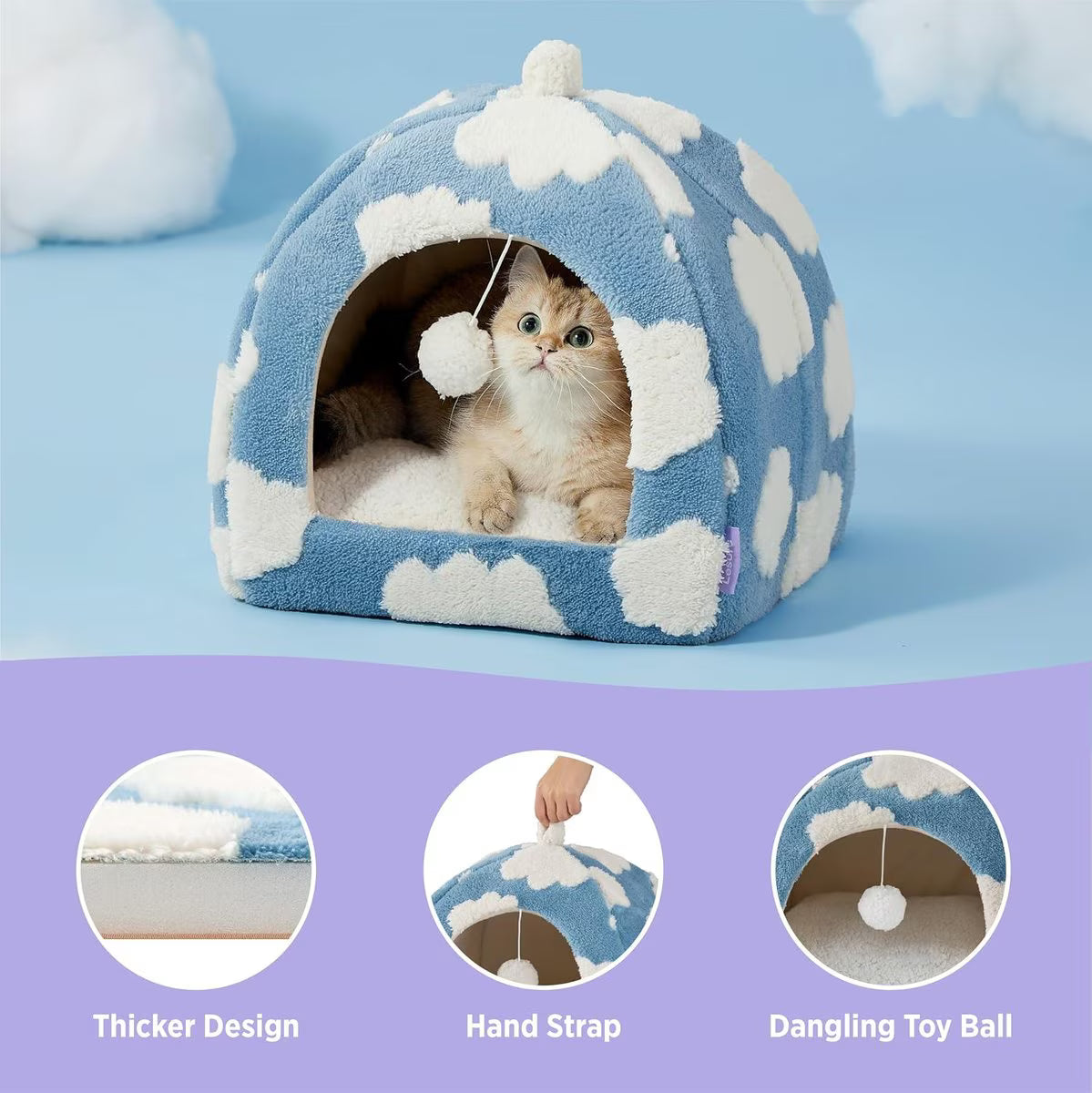Lesure 2-in-1 Cat Cave Bed