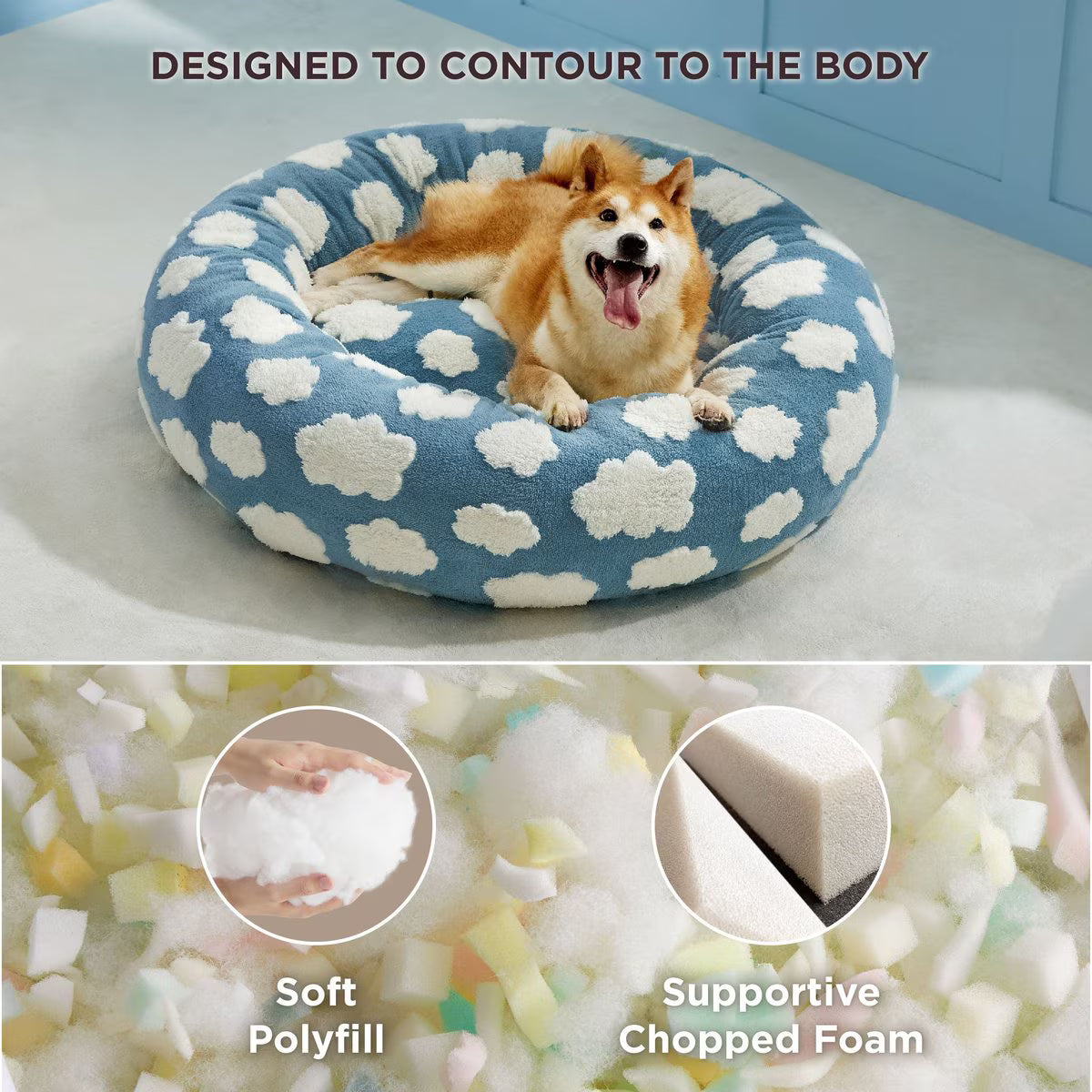 SUPLY Lesure Calming Donut Pet Bed, Large