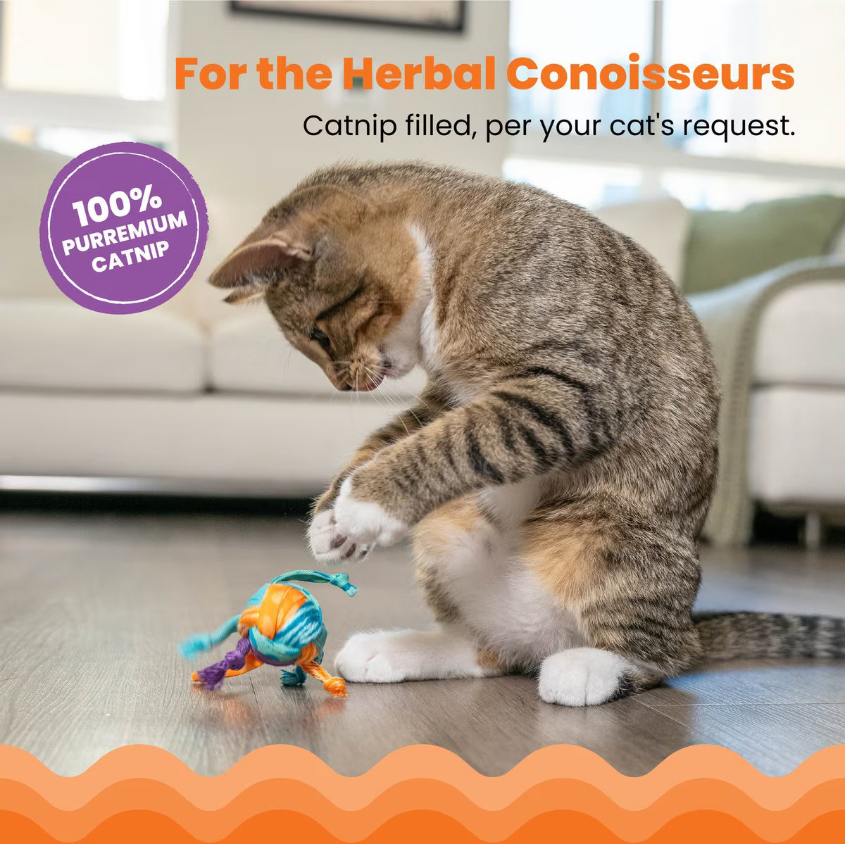 SUPLY Tons of Tails Cat Toy with Catnip, Color Varies