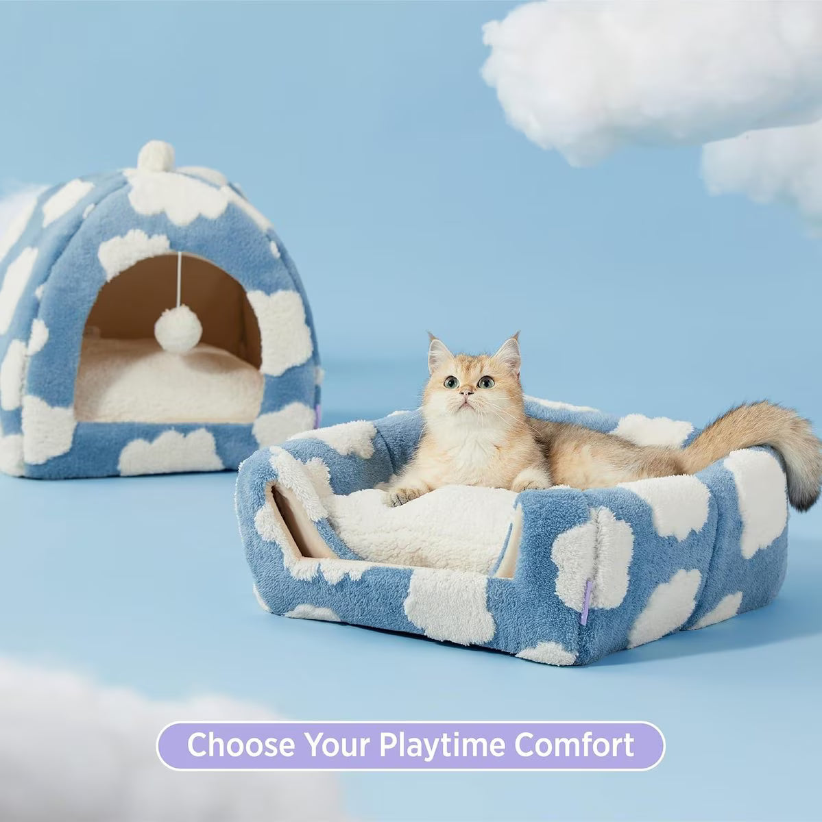 Lesure 2-in-1 Cat Cave Bed