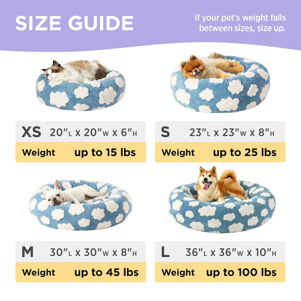 SUPLY Lesure Calming Donut Pet Bed, Large
